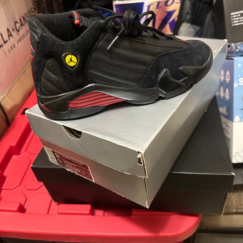 Jordan 14 Flu Game Size 5Y women’s 6.5 (worn twice) OG box